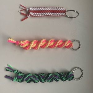 Handmade Gimp lanyard keychains